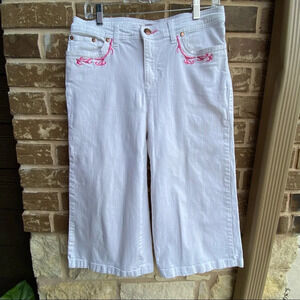 Bill Blass wide leg crop jeans, 6